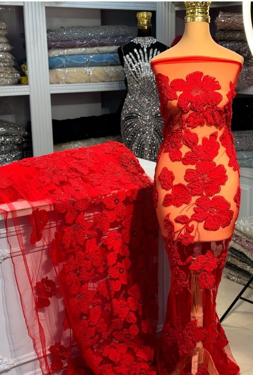 Ribbon Cutdana fabric