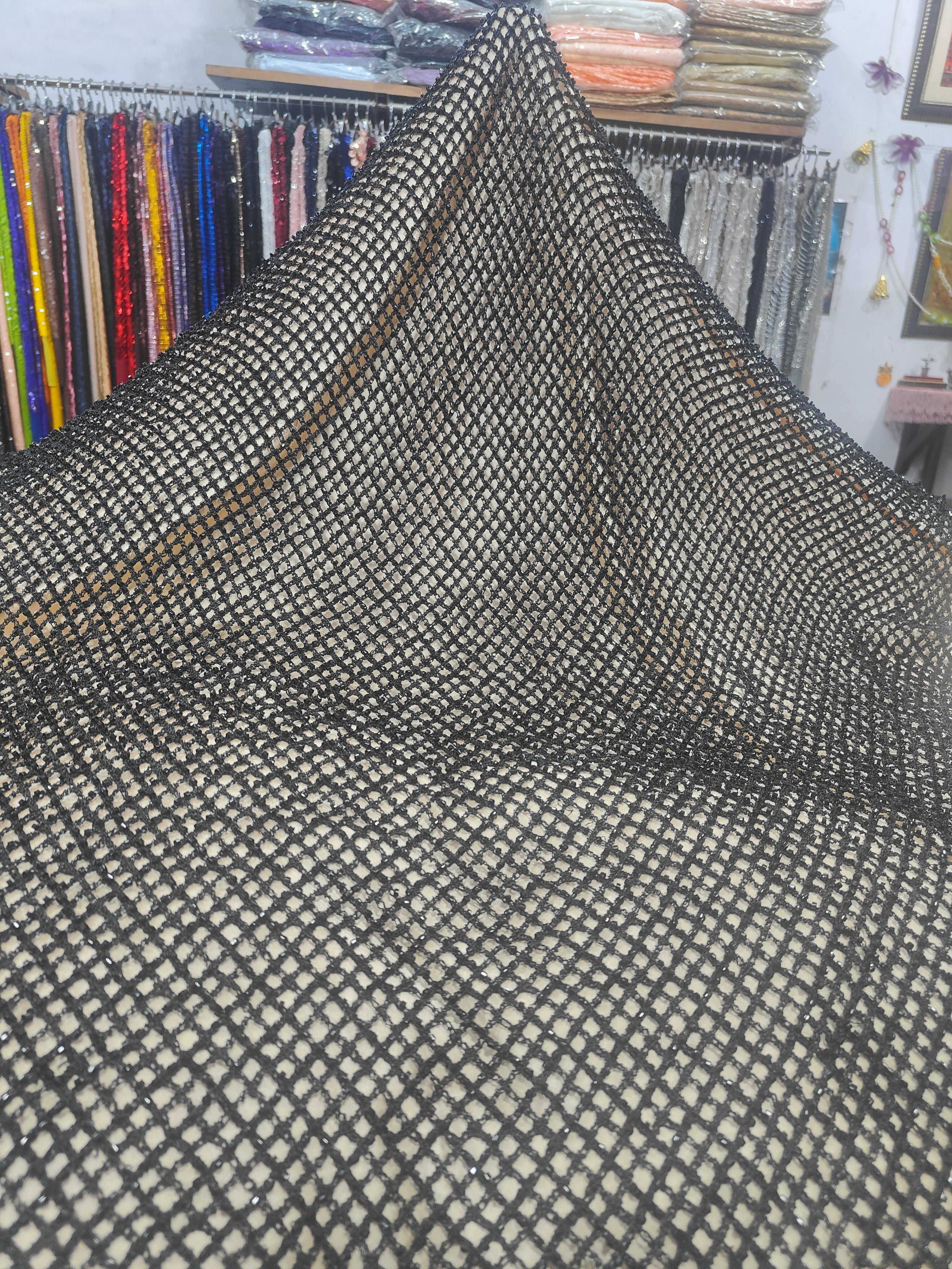 Crystal Lattice Beaded Net