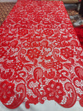 Regal Paisley Cutwork Thread Embroidery
