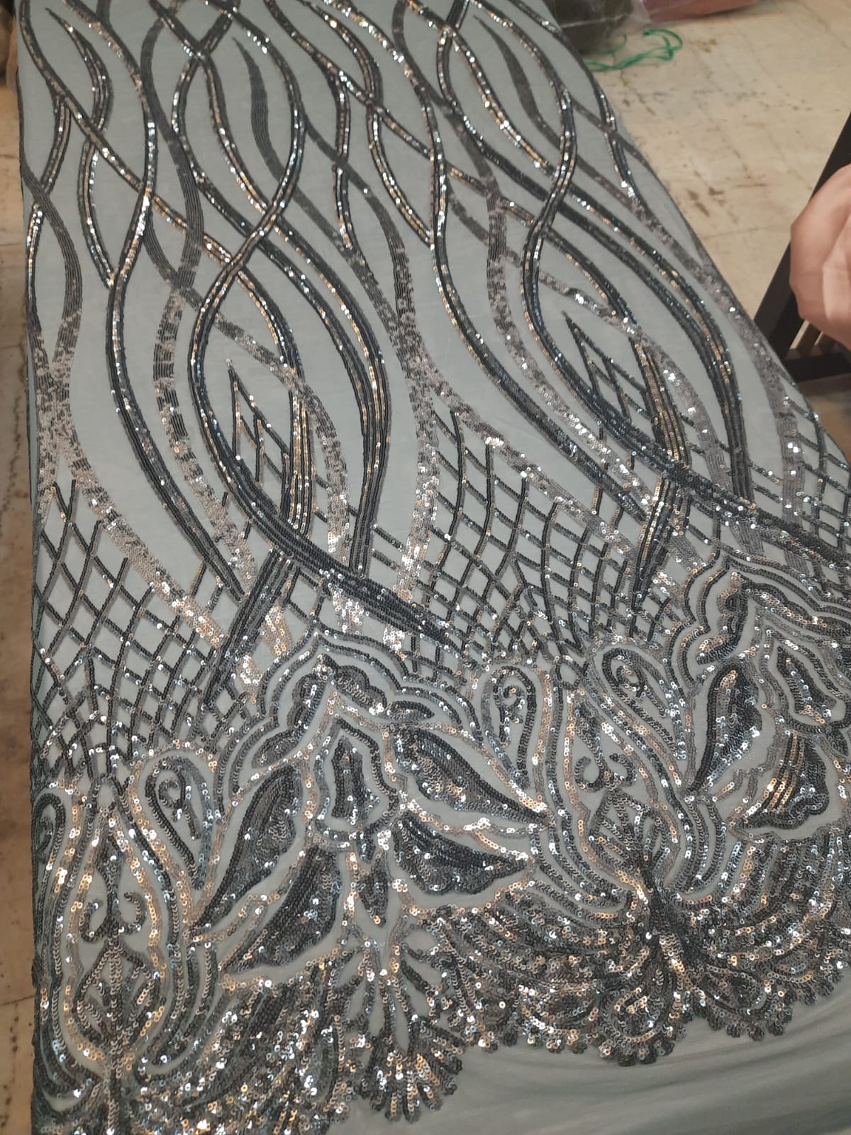 Celestial Wave Sequin Mesh