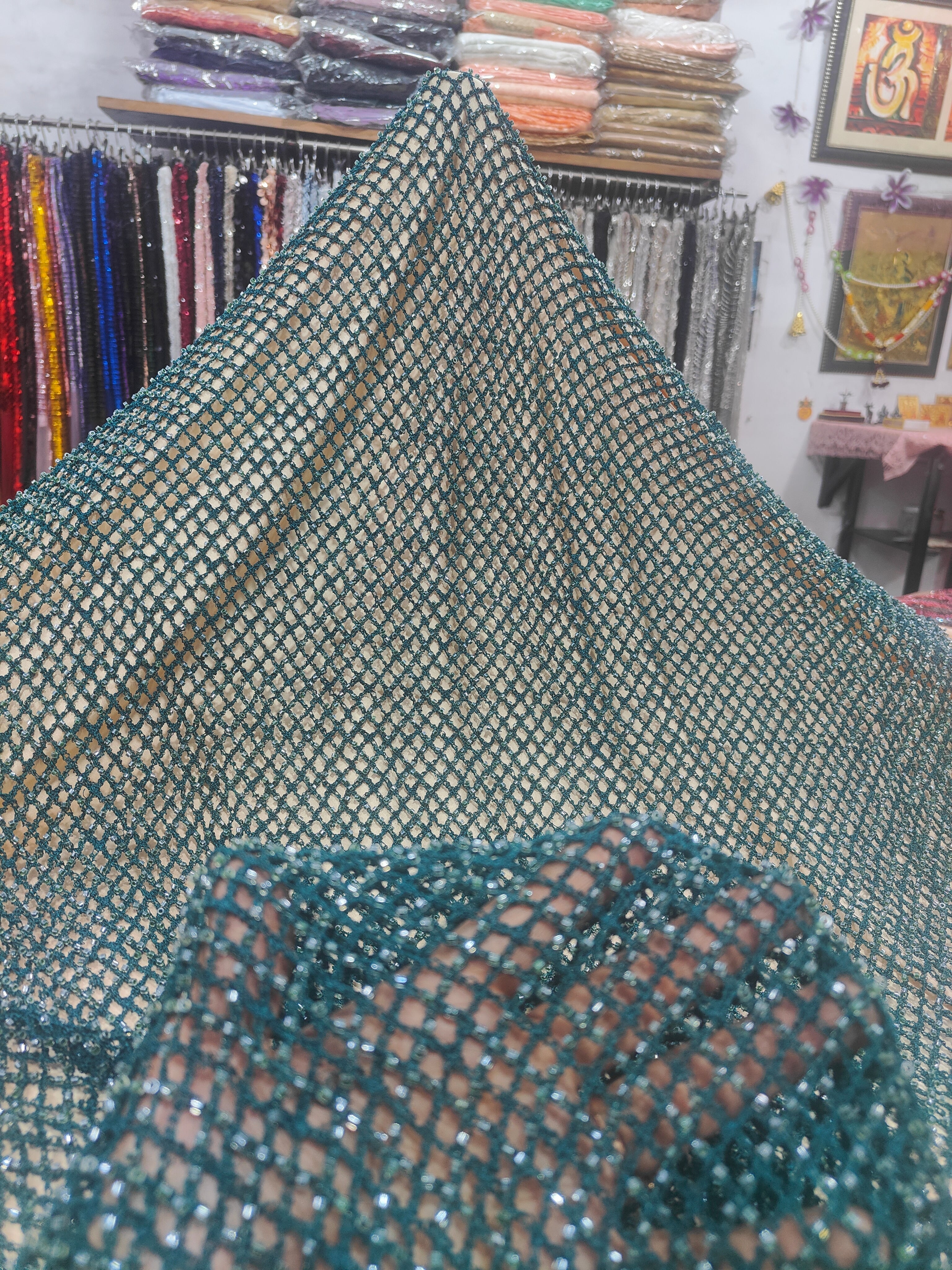 Crystal Lattice Beaded Net