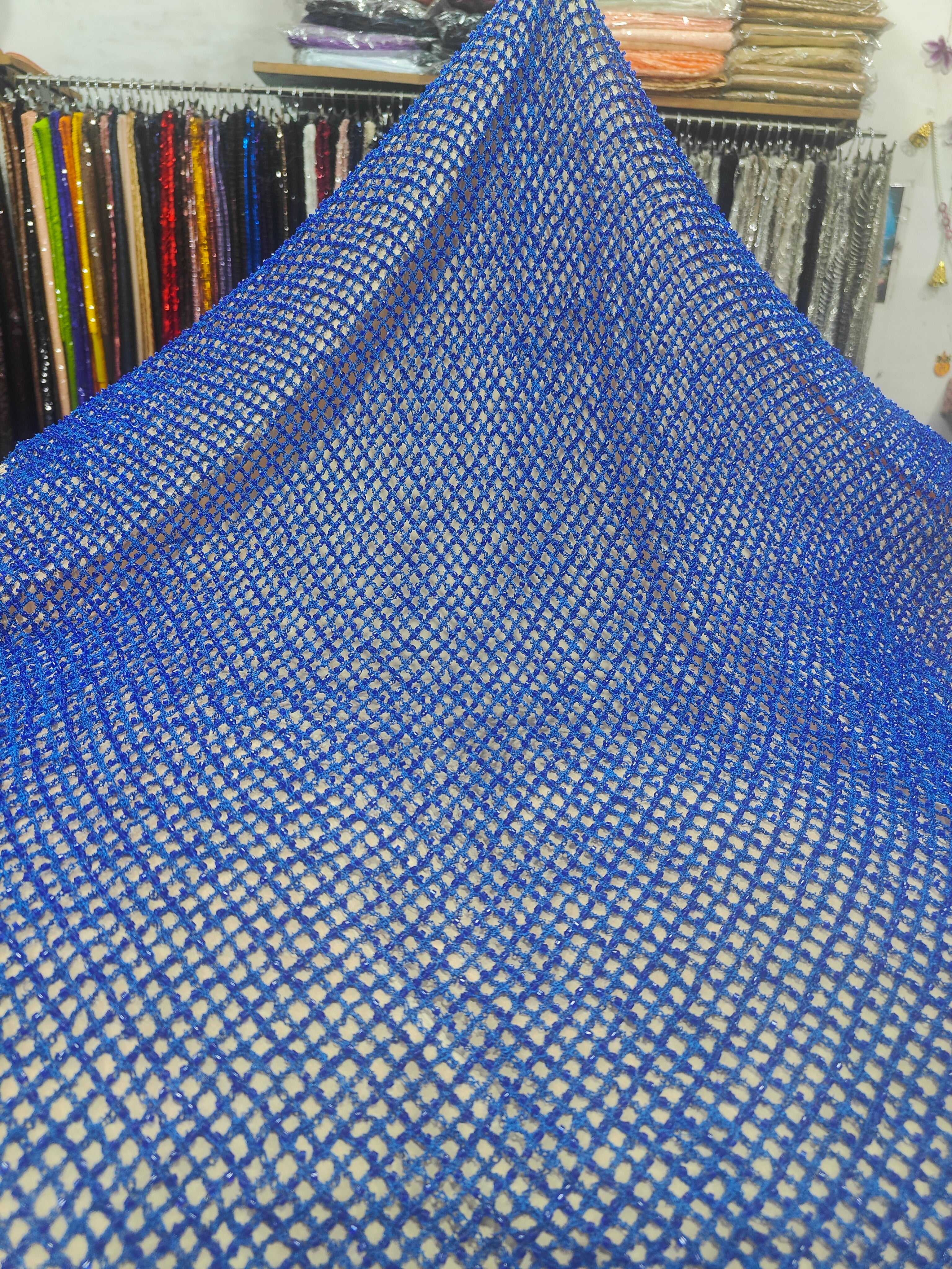 Crystal Lattice Beaded Net