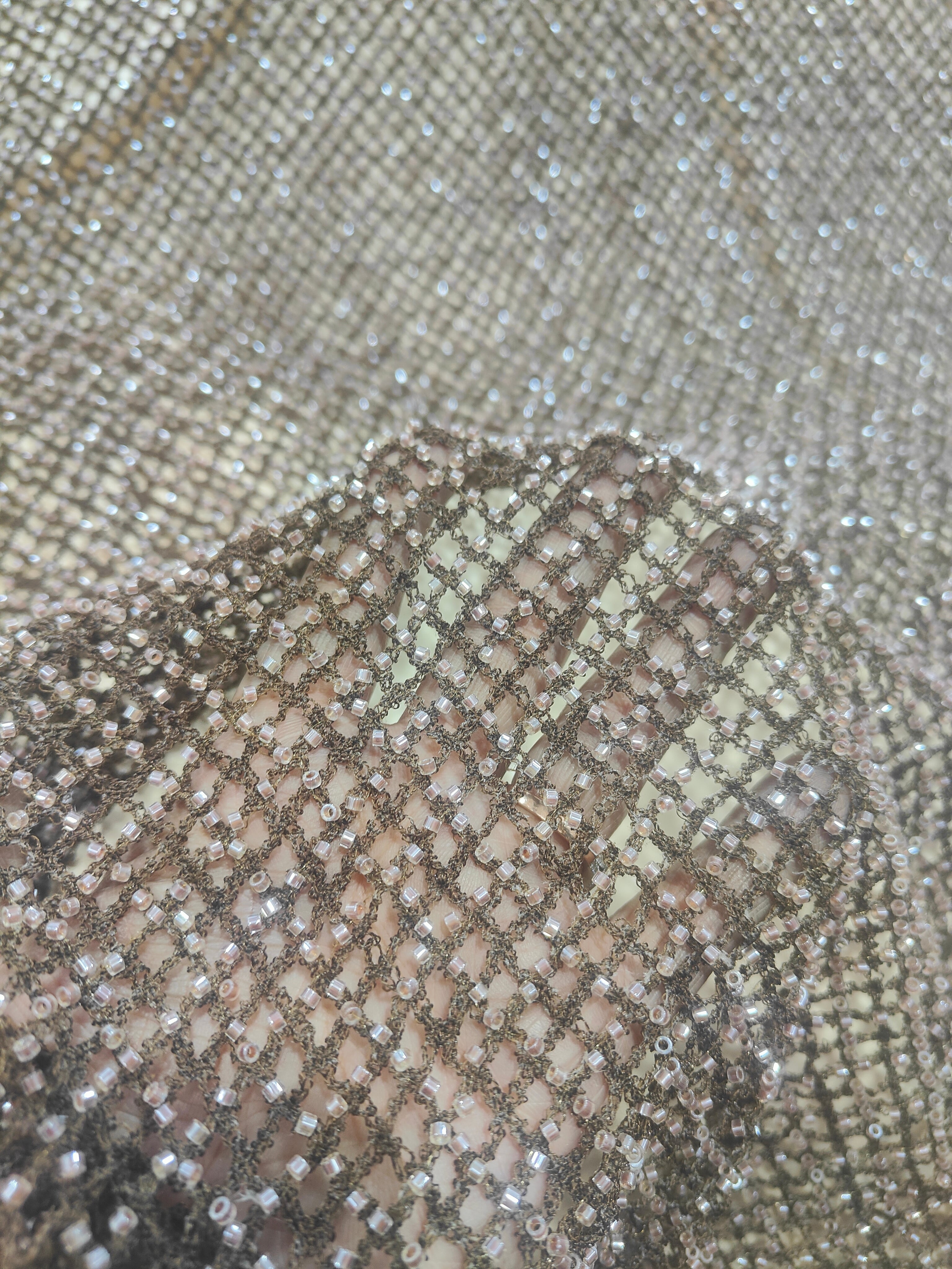 Crystal Lattice Beaded Net