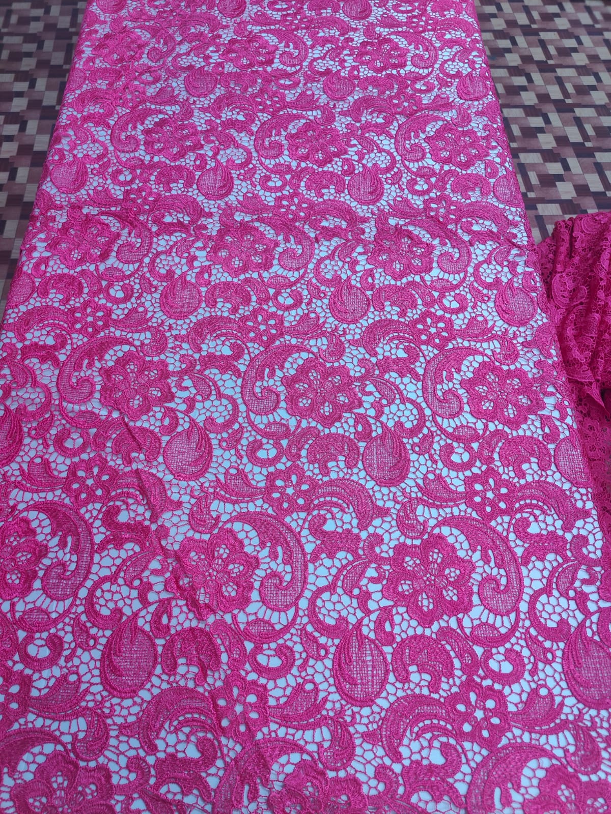 Regal Paisley Cutwork Thread Embroidery
