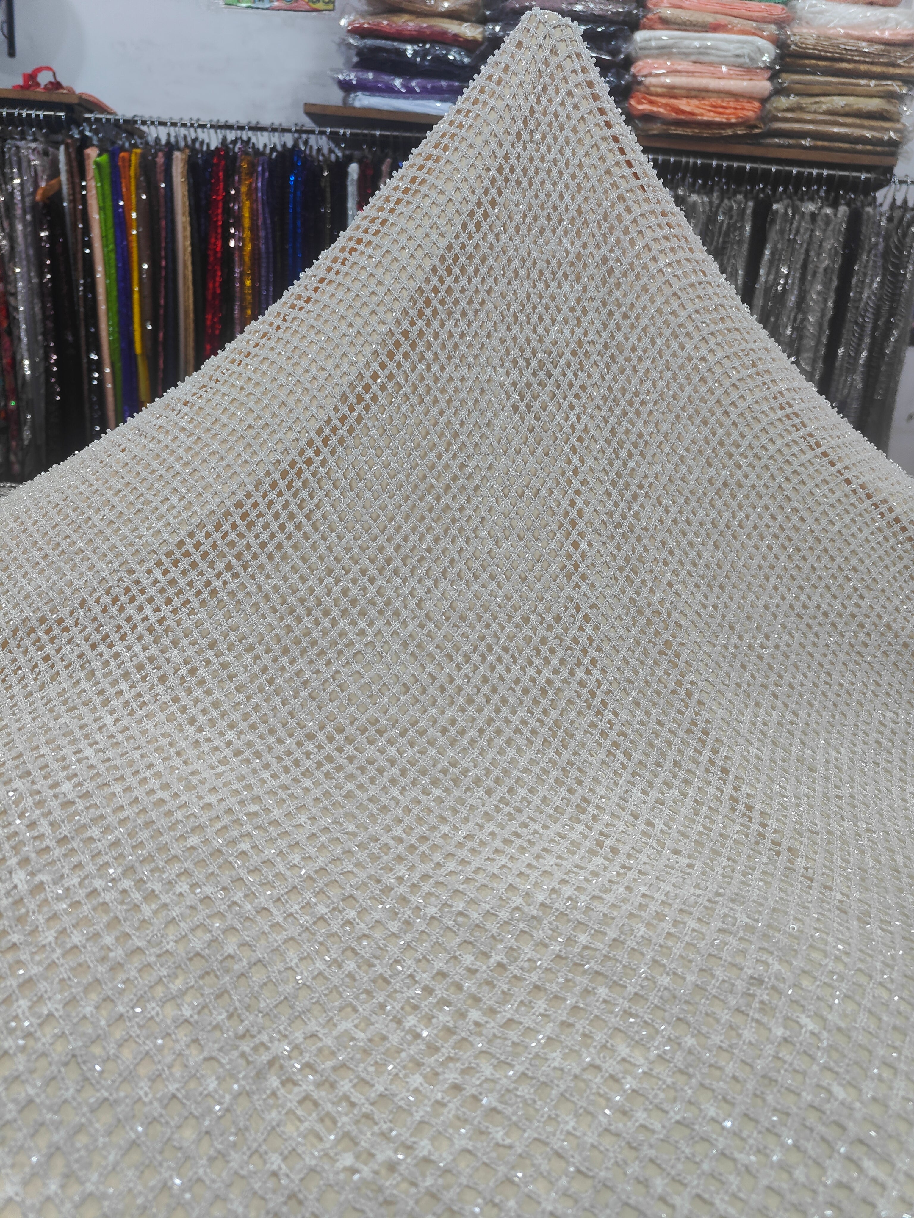 Crystal Lattice Beaded Net
