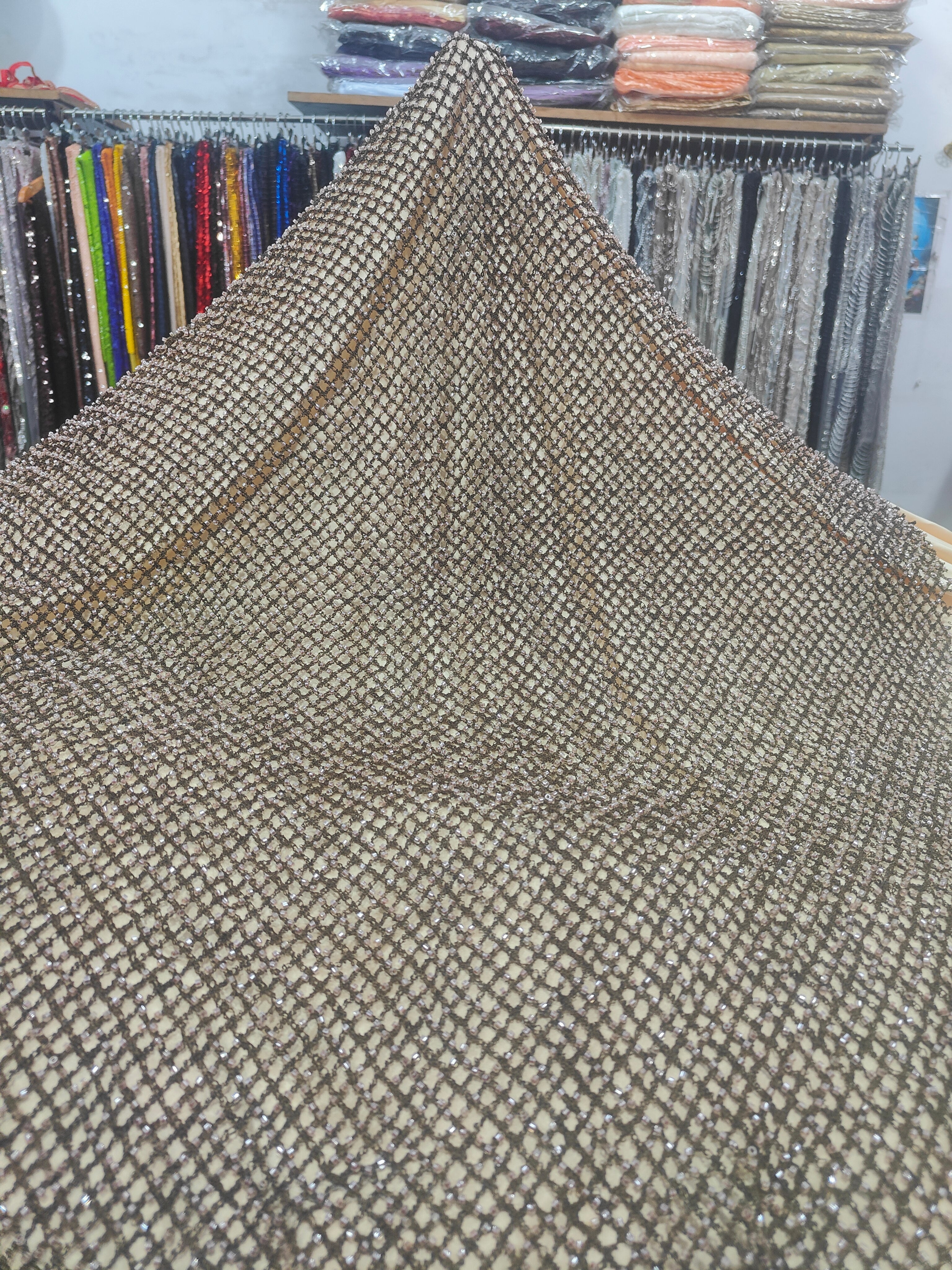 Crystal Lattice Beaded Net