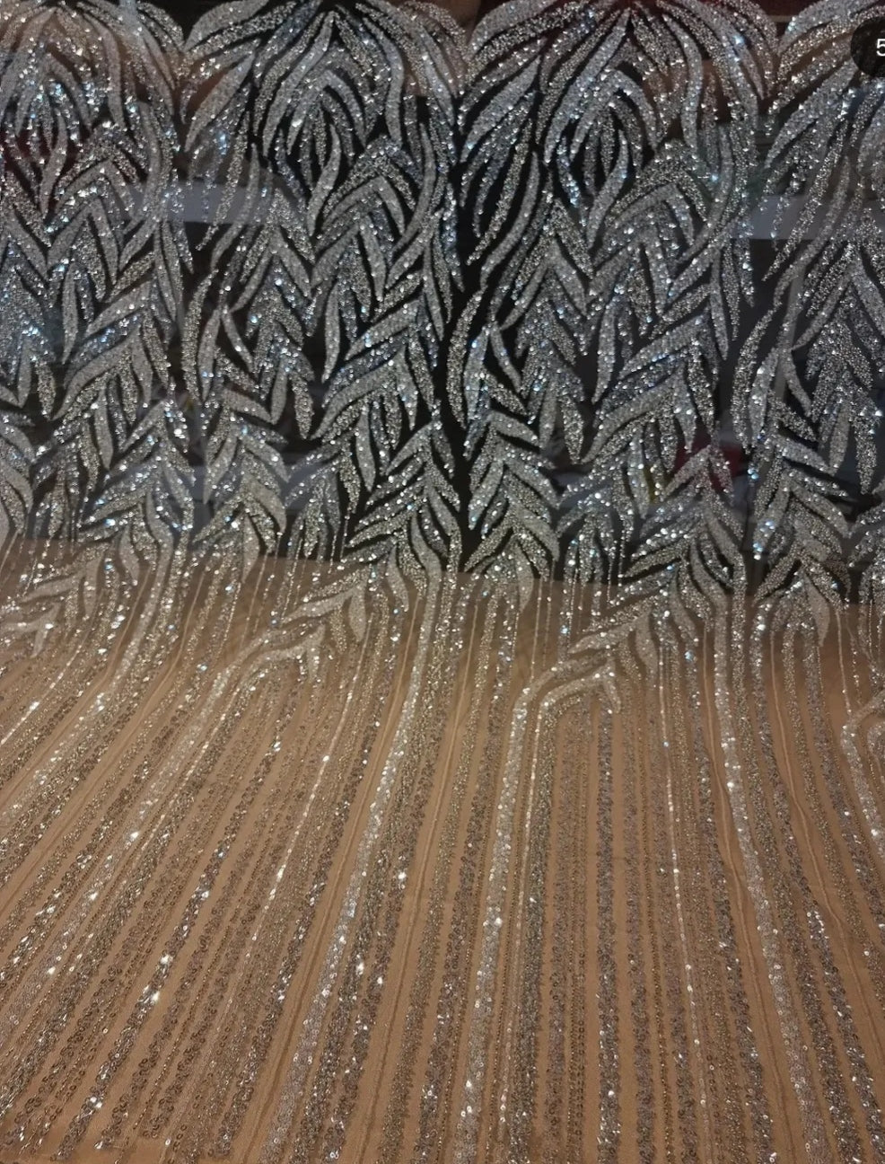  Crystal Leaf Couture Mesh 