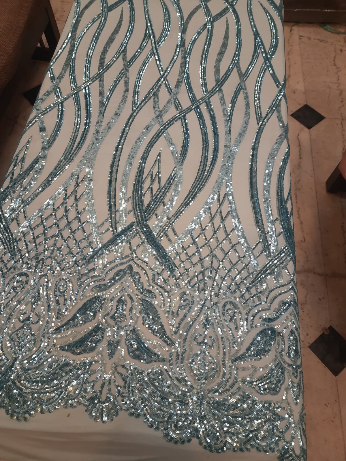 Celestial Wave Sequin Mesh