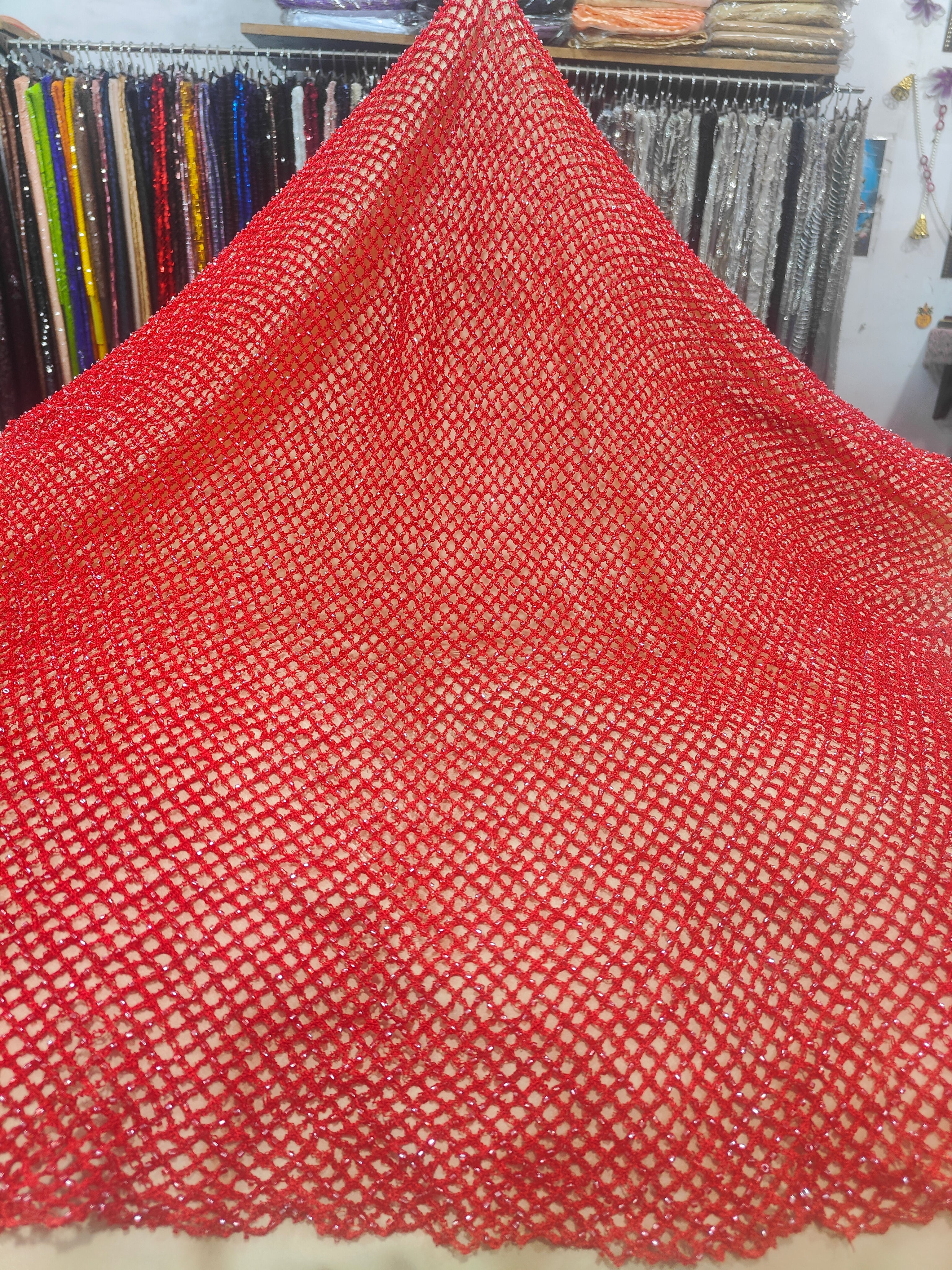 Crystal Lattice Beaded Net