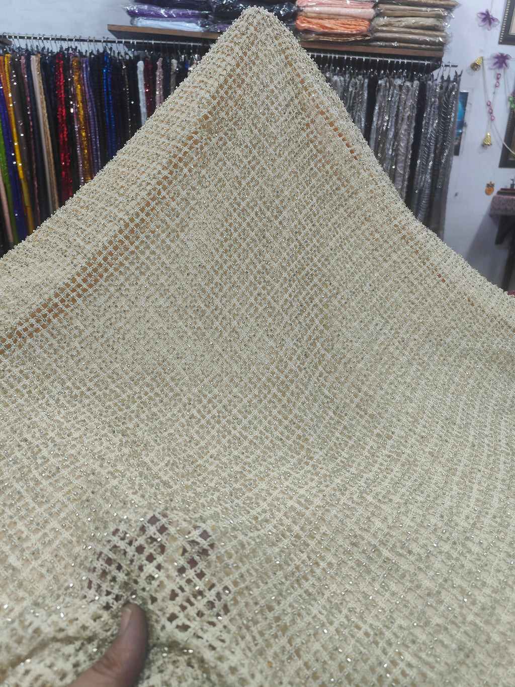 Crystal Lattice Beaded Net