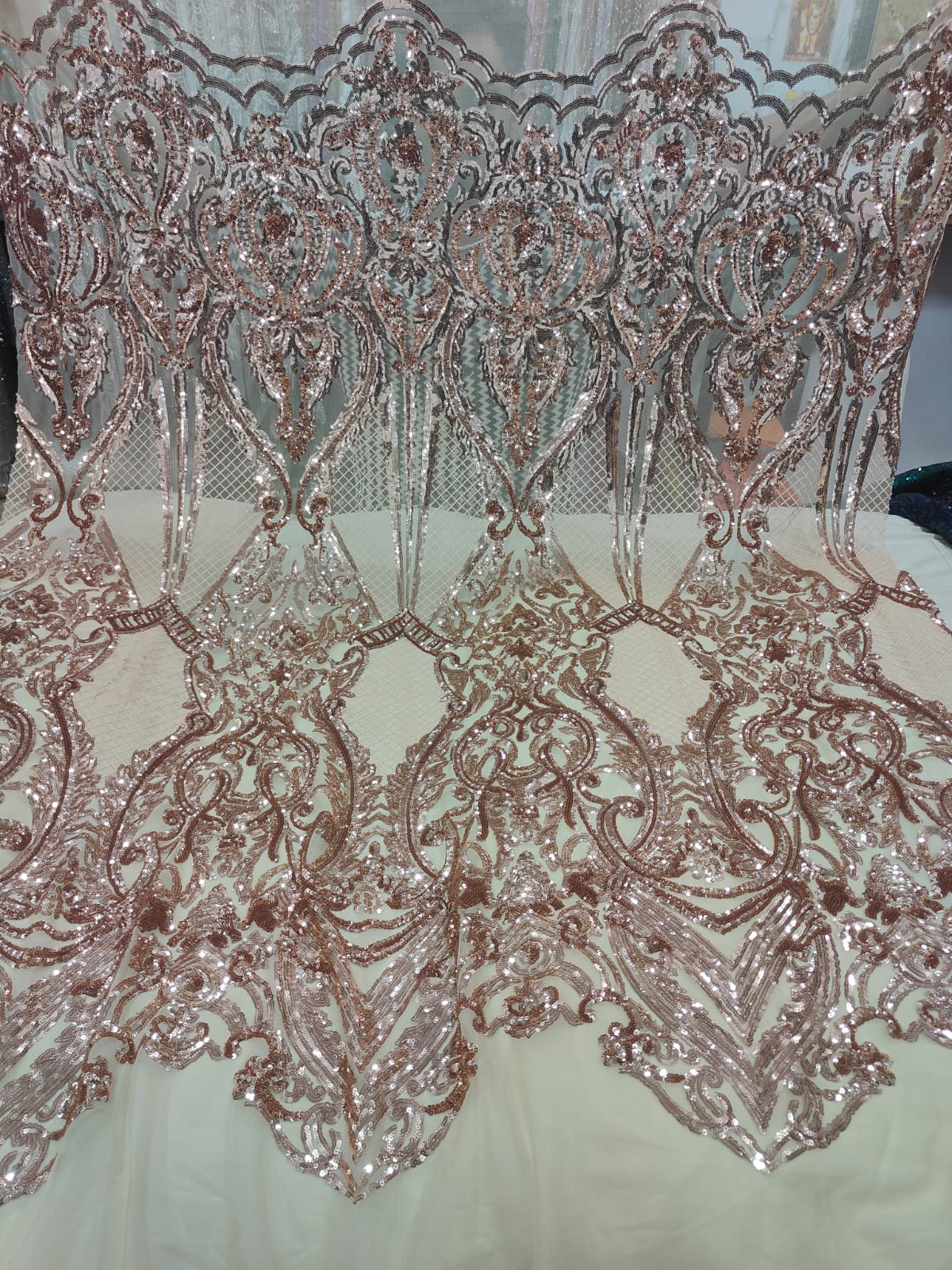 Regal Crown Sequin Mesh